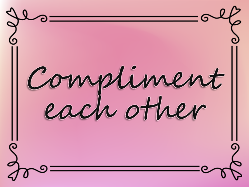 Compliment Each Other marriage advice: Compliment Each Other