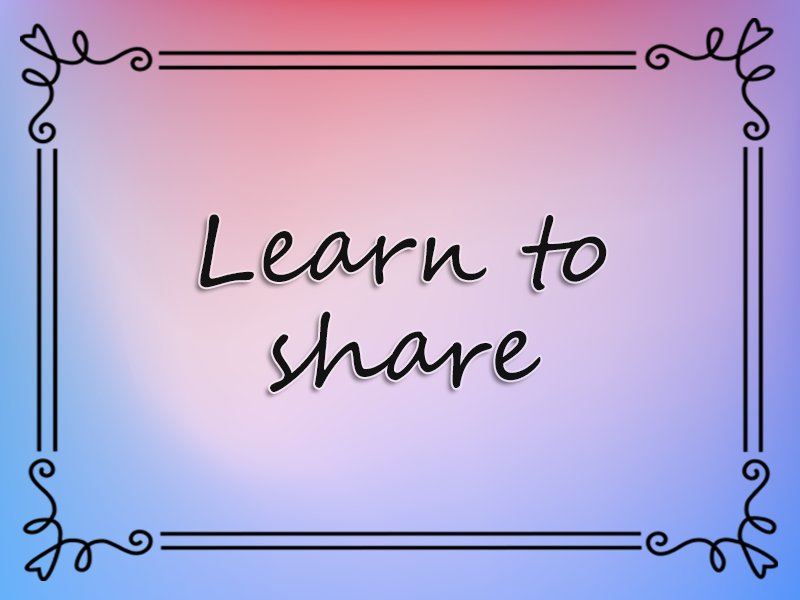 Learn to Share marriage advice: Learn to Share
