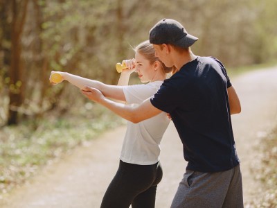 Doing a fitness challenge