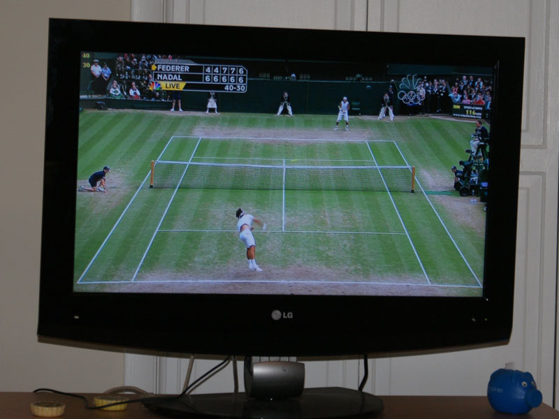 Tennis (watching on Tv)